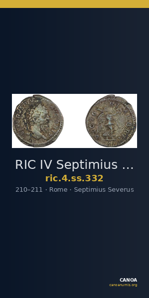 RIC IV Septimius Severus 332 — CANOA
