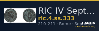 RIC IV Septimius Severus 333 — CANOA