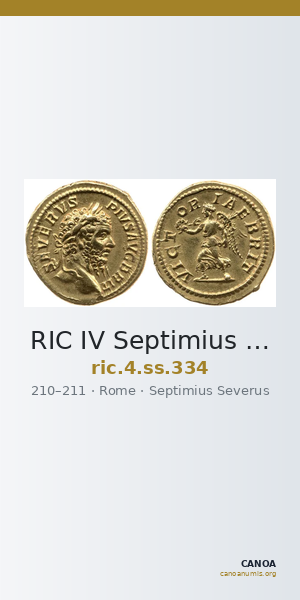 RIC IV Septimius Severus 334 — CANOA