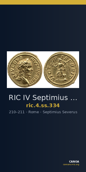 RIC IV Septimius Severus 334 — CANOA