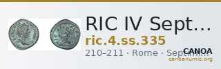 RIC IV Septimius Severus 335 — CANOA