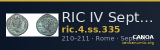 RIC IV Septimius Severus 335 — CANOA