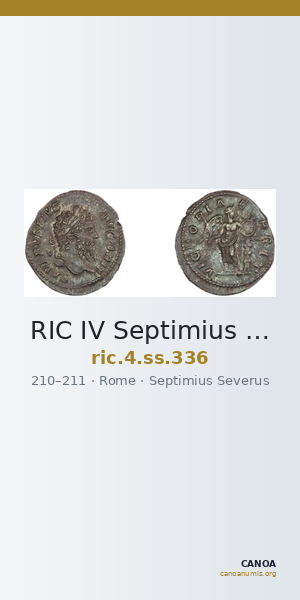 RIC IV Septimius Severus 336 — CANOA