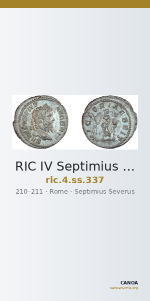 RIC IV Septimius Severus 337 — CANOA