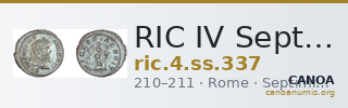 RIC IV Septimius Severus 337 — CANOA