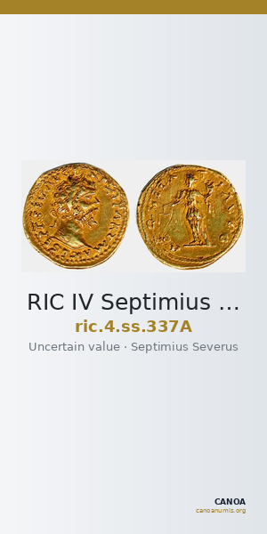 RIC IV Septimius Severus 337A — CANOA
