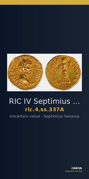 RIC IV Septimius Severus 337A — CANOA