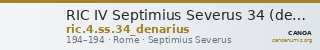 RIC IV Septimius Severus 34 (denarius) — CANOA