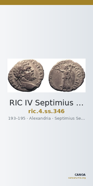 RIC IV Septimius Severus 346 — CANOA