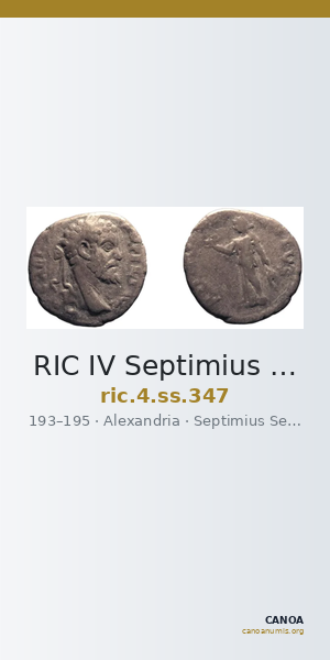 RIC IV Septimius Severus 347 — CANOA