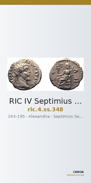 RIC IV Septimius Severus 348 — CANOA