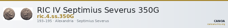 RIC IV Septimius Severus 350G — CANOA