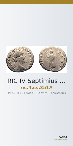 RIC IV Septimius Severus 351A — CANOA