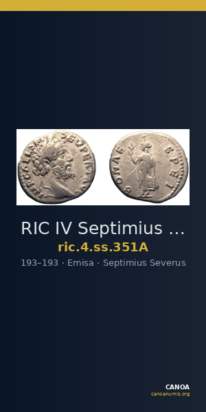 RIC IV Septimius Severus 351A — CANOA