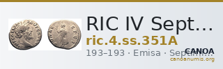 RIC IV Septimius Severus 351A — CANOA