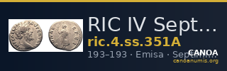 RIC IV Septimius Severus 351A — CANOA
