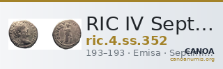 RIC IV Septimius Severus 352 — CANOA