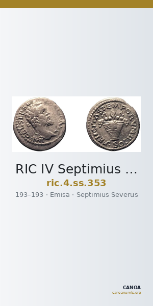 RIC IV Septimius Severus 353 — CANOA