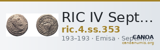 RIC IV Septimius Severus 353 — CANOA