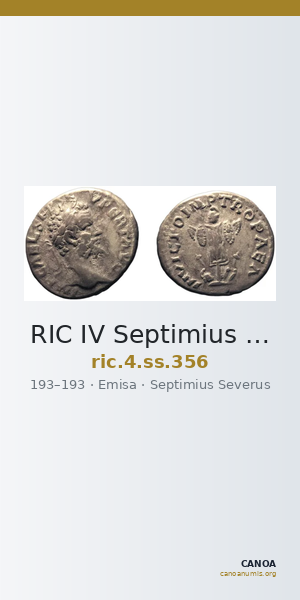 RIC IV Septimius Severus 356 — CANOA