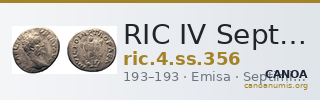 RIC IV Septimius Severus 356 — CANOA