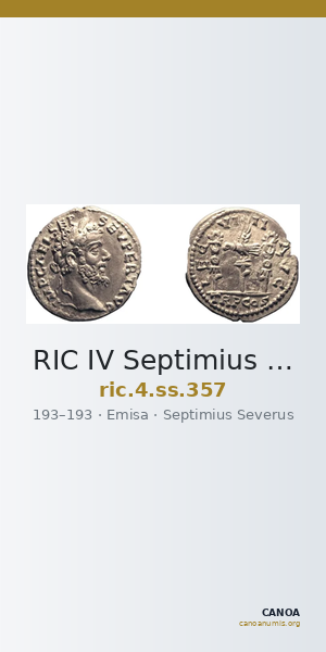 RIC IV Septimius Severus 357 — CANOA