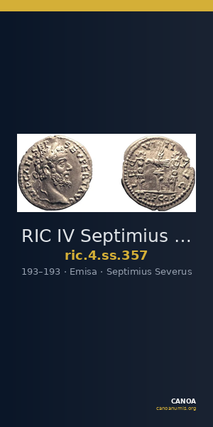 RIC IV Septimius Severus 357 — CANOA