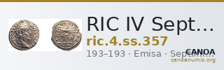 RIC IV Septimius Severus 357 — CANOA