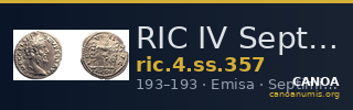 RIC IV Septimius Severus 357 — CANOA