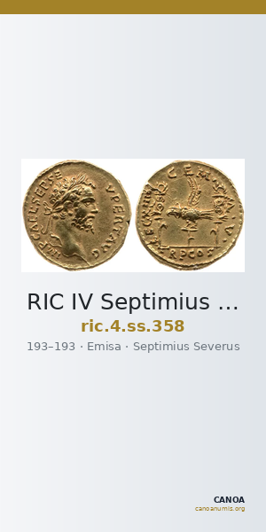 RIC IV Septimius Severus 358 — CANOA