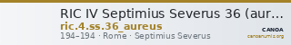 RIC IV Septimius Severus 36 (aureus) — CANOA