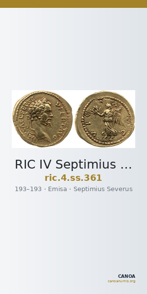 RIC IV Septimius Severus 361 — CANOA