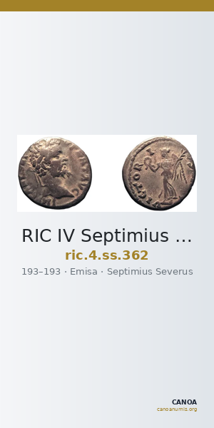 RIC IV Septimius Severus 362 — CANOA