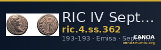 RIC IV Septimius Severus 362 — CANOA