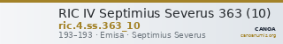 RIC IV Septimius Severus 363 (10) — CANOA