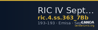 RIC IV Septimius Severus 363 (7Bb) — CANOA