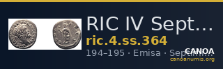 RIC IV Septimius Severus 364 — CANOA