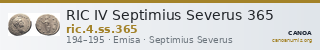 RIC IV Septimius Severus 365 — CANOA