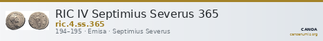 RIC IV Septimius Severus 365 — CANOA