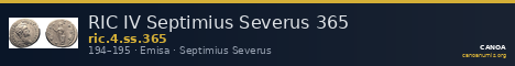 RIC IV Septimius Severus 365 — CANOA