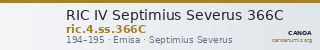 RIC IV Septimius Severus 366C — CANOA