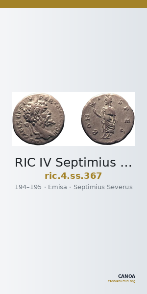 RIC IV Septimius Severus 367 — CANOA