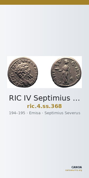 RIC IV Septimius Severus 368 — CANOA
