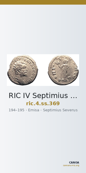 RIC IV Septimius Severus 369 — CANOA