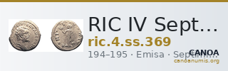 RIC IV Septimius Severus 369 — CANOA