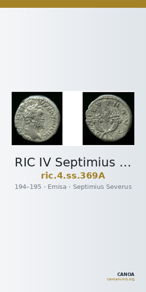 RIC IV Septimius Severus 369A — CANOA