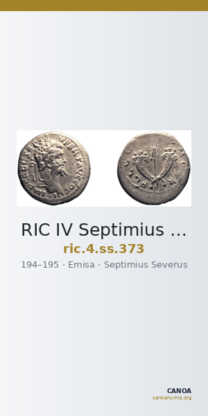 RIC IV Septimius Severus 373 — CANOA