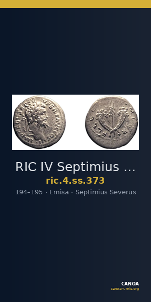 RIC IV Septimius Severus 373 — CANOA