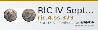 RIC IV Septimius Severus 373 — CANOA