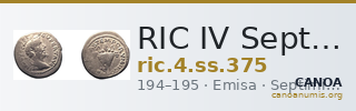 RIC IV Septimius Severus 375 — CANOA